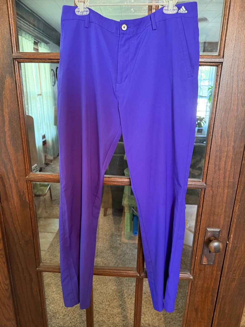 Adidas Golf Adizero Mens Purple Performance Flat Front Pants 34x32 RN 88387